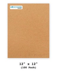100 Sheets Chipboard 12 x 12 inch – 30pt Medium Weight Brown Kraft Cardboard