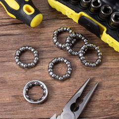 4Pcs 1/4 in X 9 Balls Bicycle Crank Ball Bearing Bottom Bracket Bearings