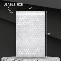 Superpackage 250 Pack 6″x 9″ Clear Bubble Pouch Bags, Bubble Cushioned Pouches