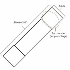 Pack of 5, F10AL250V, F10A 250V, F10 L250V, F10A 250V, F10L250V Cartridge Glass