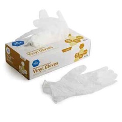 Medpride Medical Vinyl Examination Gloves, Latex Free Rubber, Size Large -100/Bx