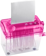 Portable Hand-Powered Shredder – Quiet Operation & 1L Capacity in Delightful Red
