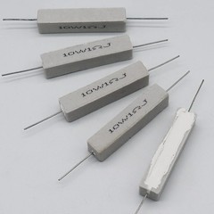 10 PCS 10w 1 ohm 5 Axial Lead Wire Resistors White Wound Fixed C Model: 10W1ΩJ