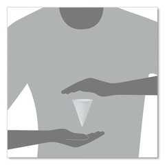 Bare Disposable Paper Cone Cup White Paper 4 oz. 200 Ct 4R-2050