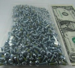 350 #6-32 x 3/8 Pan Head Phillips Machine Screws, with Nylok Thread Lock Patch