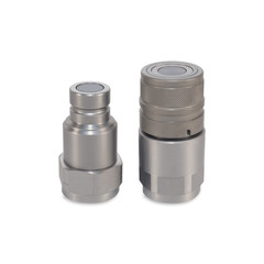 3/4″ Flat Face Hydraulic Quick Couplers Set – 1″ NPT Thread