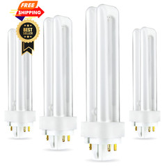 Circle (4 Pack PLC-18W 835, 4 Pin G24q-2, 18 Watt Double Tube 4 Pack, 5000k