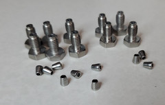 Waters 1/16 in Stainless HPLC Nuts and Ferrules Lot of 10 Sets