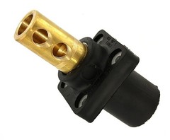 16R21-UE 16-Series Taper Nose, 90-Degree, Male Panel Receptacle, Cam-Type Connec