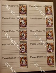 3 Sheets please deliver to address shipping labels (PDT) pen pal, mail