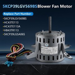 5KCP39LGV569BS Blower Fan Motor 1/2 HP 115V 60Hz 1075RPM 3-Speed 7.9A GE Bryant