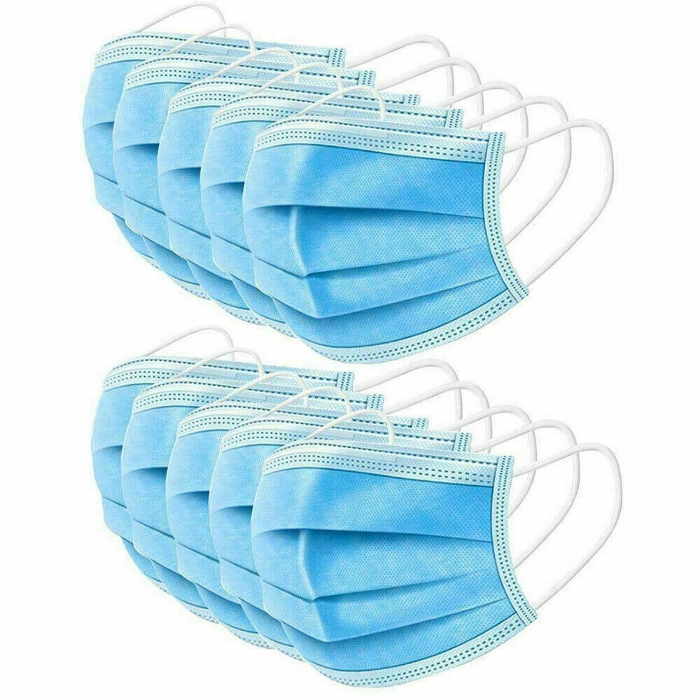 Disposable Face Mask Level II Medical Surgical Dental 3-Ply BFE 98% 100 Pack