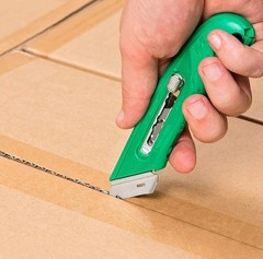 2 each Pacific Handy Cutter S4R Right Handed Safety Box Utility Knife