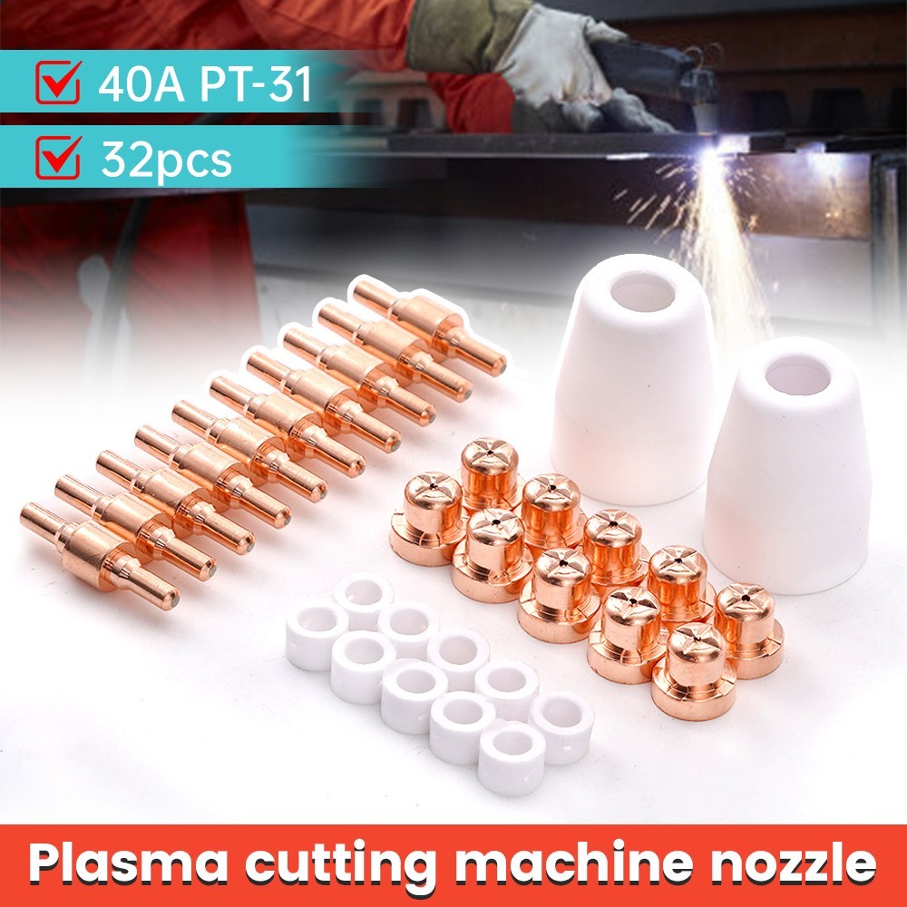 32PCS PT31 Plasma Cutting Consumables Nozzles Fit CUT-50 CUT-55 CUT-60 CUT-65