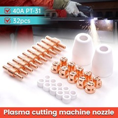 32PCS PT31 Plasma Cutting Consumables Nozzles Fit CUT-50 CUT-55 CUT-60 CUT-65