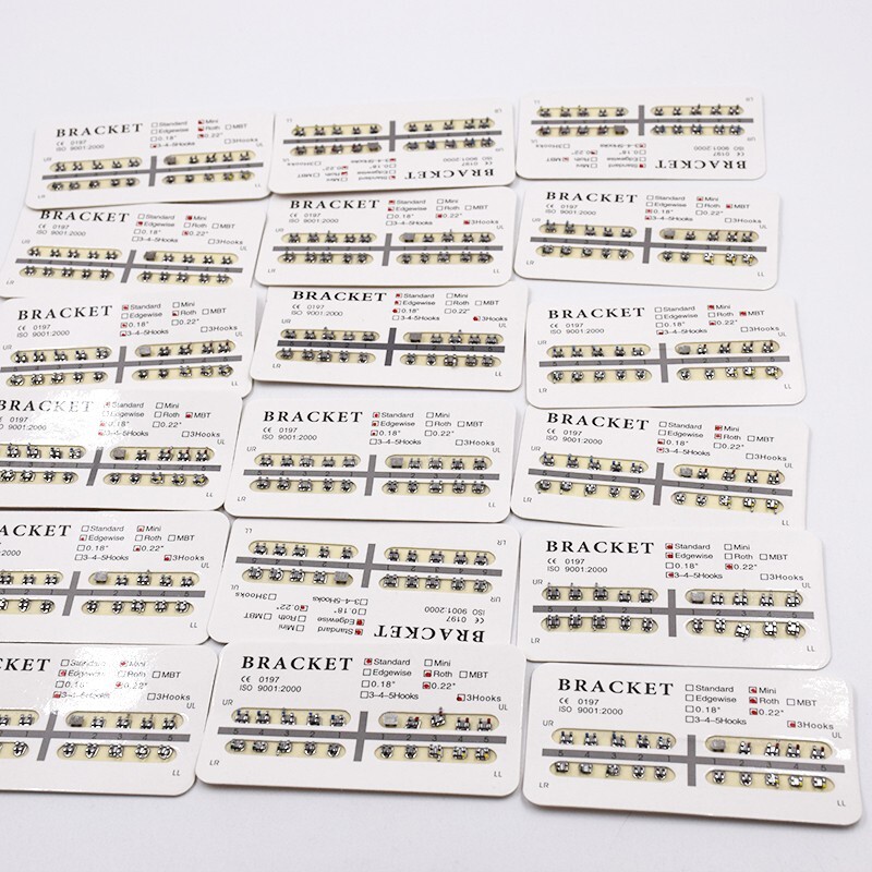 Dental Orthodontic Bracket Mini/Standard Roth MBT Edgewise 018/022 3/345 Hooks