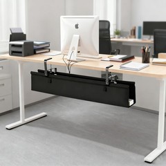 Oxford Cloth Under Desk Cable Management Tray,No-Drill 36″ Desk Cable Managem…
