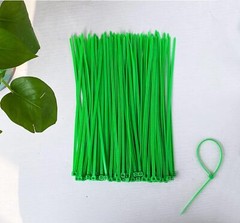 Green Garden Zip Ties 8 Inch 3.6MM 100 Pack Self Locking Nylon Cable Ties Plasti