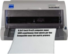 3 Part Carbonless Computer Paper 9.5×11 Inch 333 Sheets Continuous Feed