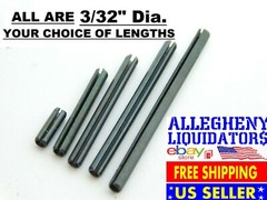 VARIOUS LENGTHS x 3/32″ DIAMETER PLAIN BLACK STEEL ROLL SPRING PINS USA NH