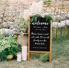 Magnetic A-Frame Chalkboard Message Sign Board Extra Large 44″x22″ Free Standing