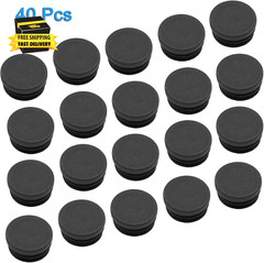 40 Pack 7/8″ round Black PE Plastic Plugs for round Tubing Post, Pipe Post, Chai