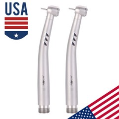 Dental LED E-generator Fiber Optic High Speed Handpiece 2 4Hole/ Diamond Burs