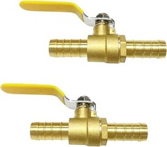 5/8 Inch PEX Crimp Brass Shut-Off Ball Valve 2 Pack