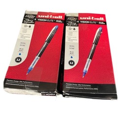 ⁠Uni-ball Vision Elite Rollerball Pens Blue Ink 0.5mm Micro 69021 (Lot of 20)⁠