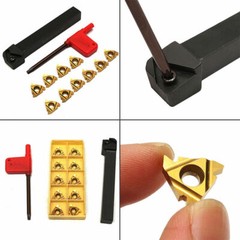 1pc SER1212H16 Lathe Turning Tool Holder+10p 16ER AG60 threading carbide insert