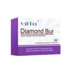 Vakker 10pc Dental Flame FG Diamond Burs 889-008F Fine Grit Friction Grip Bur