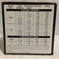 New Elco Ultracon Concrete Masonry Screws, 1 1/4″, Box Of 100 Count + Drill Bit
