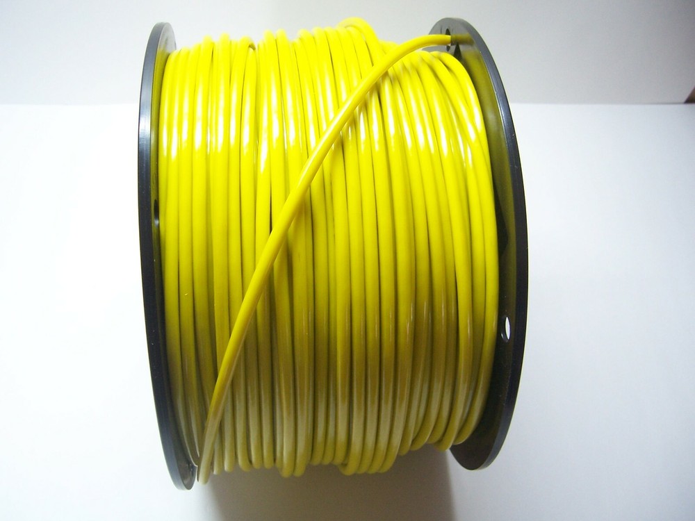 YELLOW Vinyl Coated Cable Wire Rope, 1/8″ – 3/16″, 7×7: 25, 30, 40, 50 ft
