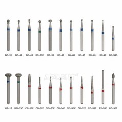 5PCS AZDENT Dental Diamond Burs For High Speed Handpiece Friction Grip 1.6mm