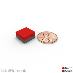 1/2 x 1/2 x 1/4 Inch Strong NdFeB Block Magnets N52 Waterproof Plastic (16 Pack)