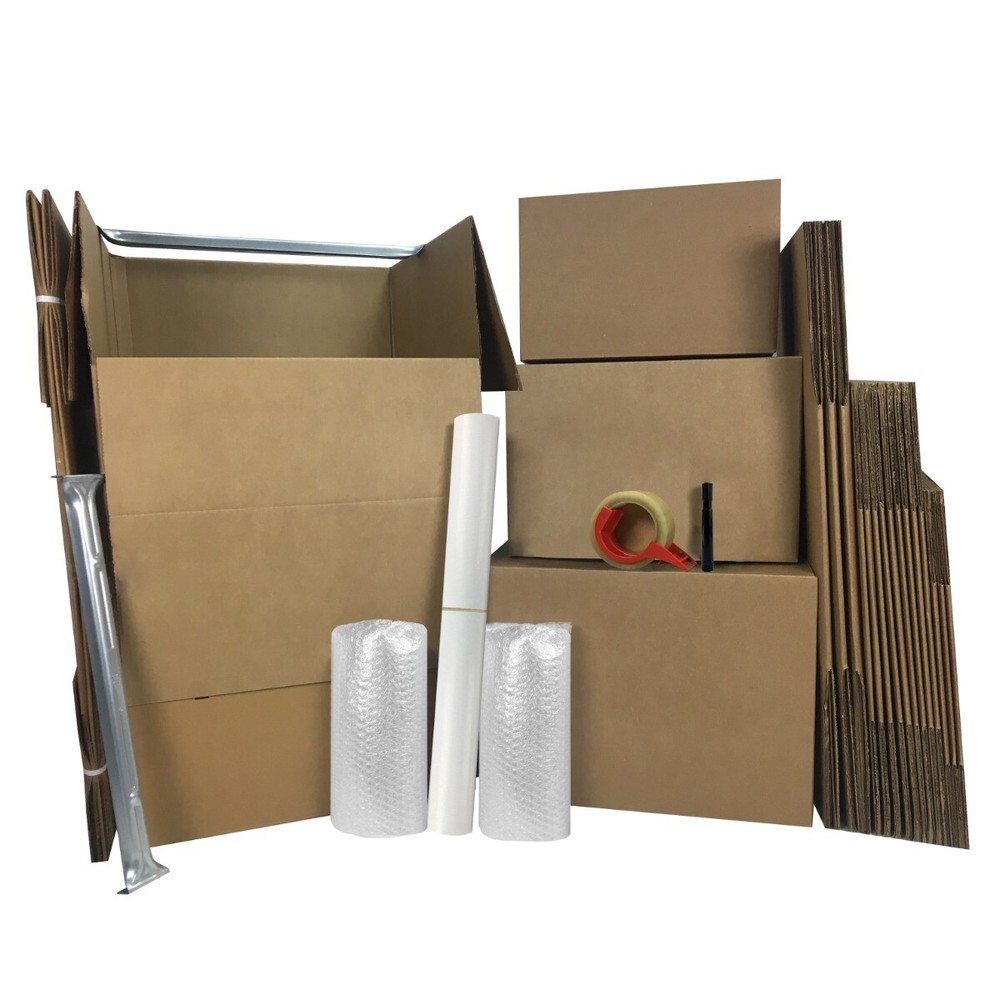 UBMOVE 2 Room Wardrobe Kit 18 Moving Boxes plus Packing Supplies