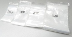 400 Clear 2mil Poly Bags Assortment 4 Sizes 4×6 5×8 6×9 8×10 100@ Top Seal Bags