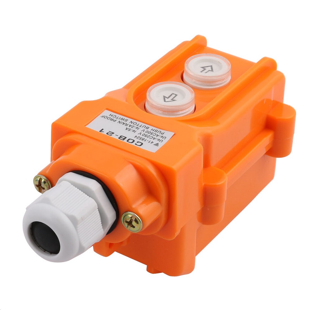 Rainproof Hoist Crane Push Button Switch Pendant Control Station Up Down COB-21