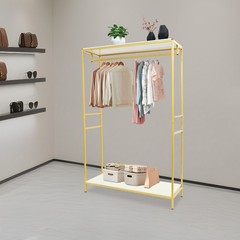 120*45*190cm Clothing Display Rack 20mm Square Tube Garment Rack For Shop & Home