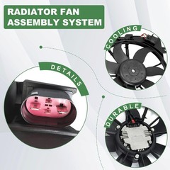 Radiator Cooling Fan Assembly for Jetta Golf Beetle 2010-2017 1K0959455DG
