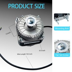 YZF18-25 Fan AC Motor 120V 60HZ 18W 1.01A 1550 r/min, Shaded Pole Motor for S…