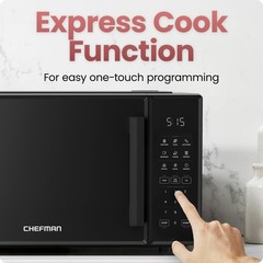 Chefman Countertop Microwave Oven 0.9 Cu. Ft. 900 Watts 10 Power Levels 6