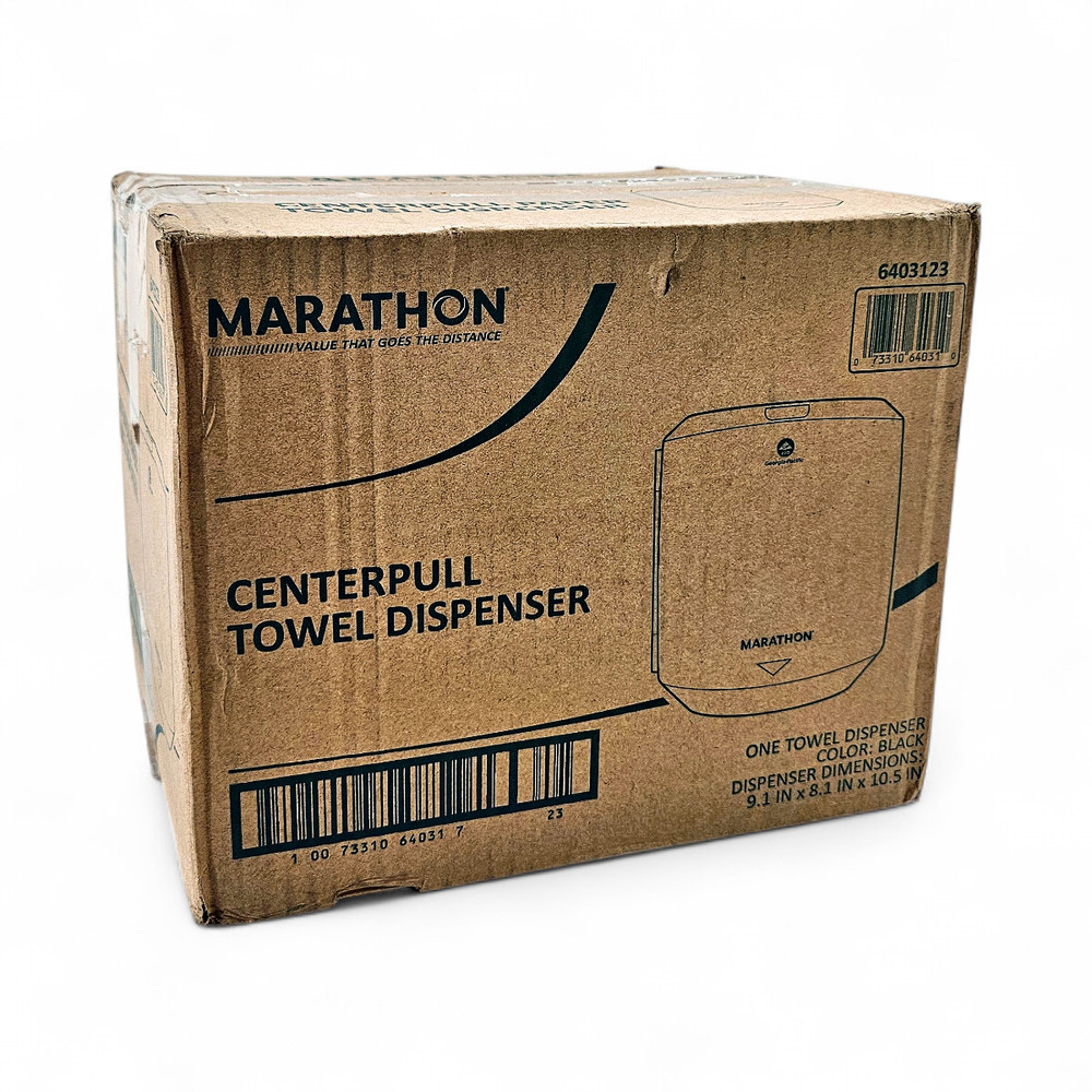 Marathon Manual Centerpull Paper Towel Dispenser, Black