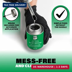 HOOK UP Vinyl Cement – Waterproof Pool Liner Repair Glue for Vinyl & PVC, Fast-D