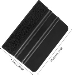 NEWISHTOOL 100 PCS Felt Squeegee for Vinyl – Flexible Plastic Black