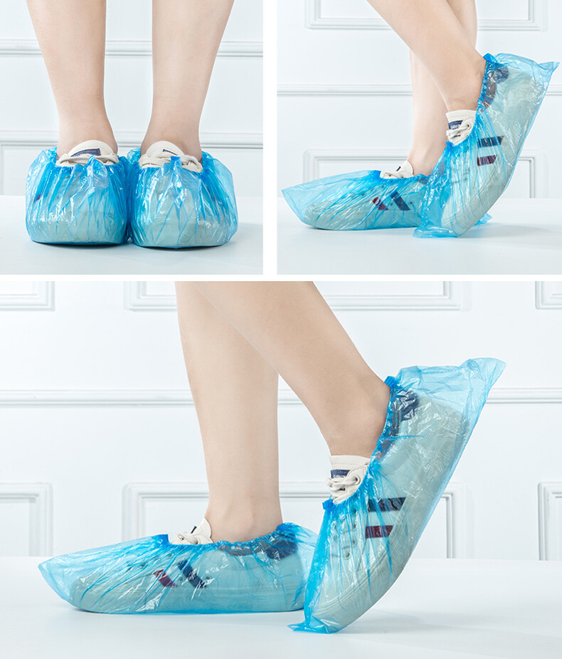 Disposable plastic shoe covers – 100pcs Medical Lab Supplies Dust Proof 5.9X14.5