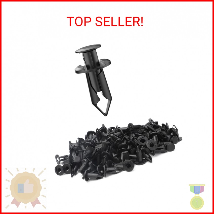 Alpha Rider 100pcs 8mm Fender ATV Push Retainer Clips Fastener for Honda Suzuki