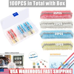 Heat Shrink Waterproof Solder Seal Sleeve Butt Wire Connectors Terminal 100/500