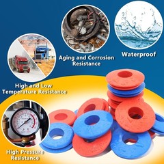 100pcs Rubber Glad Hand Seals for Trucks – Red & Blue
