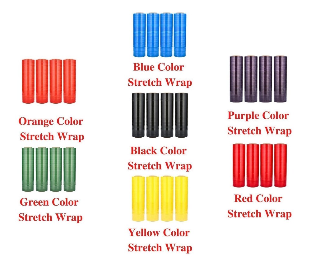 Pallet Stretch Shrink Wrap Parcel Packing Tinted Film – Multiple Colors & Size